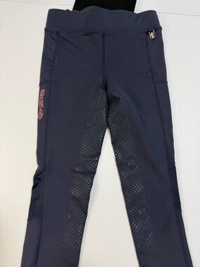 KINGSLAND Equestrian KATINKA LADIES F-TEC2 GRIP Blue TIGHTS 158/164